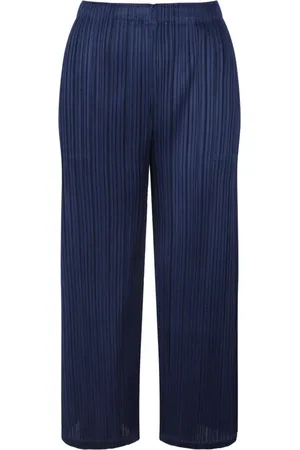 Issey Miyake Mujer, Pantalones, Azul, Talla: L