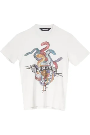Roberto Cavalli Hombre, Camisetas, Blanco, Talla: M