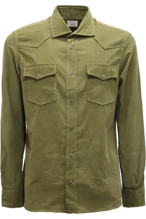 MAZZARELLI Hombre, Camisas, Verde, Talla: M