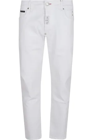 Philipp Plein Hombre, Vaqueros, Blanco, Talla: W32