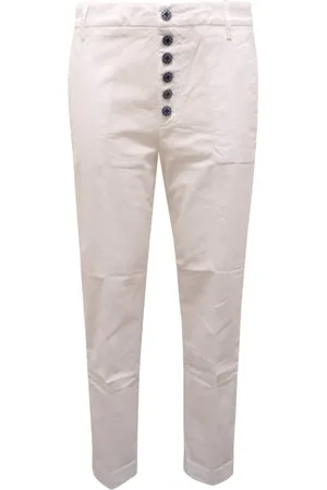 Dondup Mujer, Pantalones, Blanco, Talla: W26