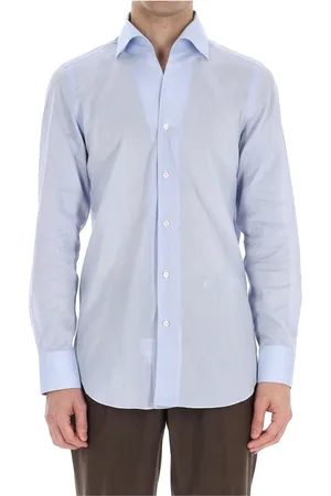Finamore Hombre, Camisas, Azul, Talla: L