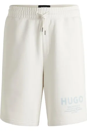 HUGO BOSS Hombre, Pantalones cortos, Blanco, Talla: M