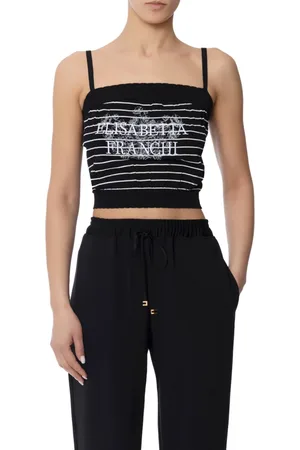 Elisabetta Franchi Mujer, Camisetas, Negro, Talla: S