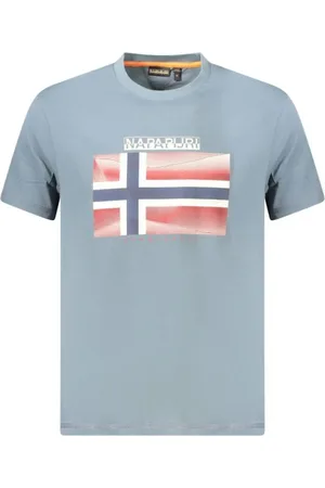 Napapijri Hombre, Camisetas, Gris, Talla: M
