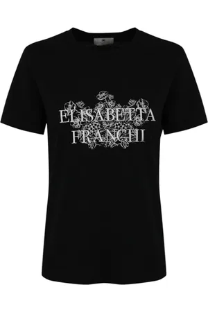 Elisabetta Franchi Mujer, Camisetas, Negro, Talla: S