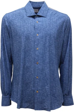 MAZZARELLI Hombre, Camisas, Azul, Talla: L