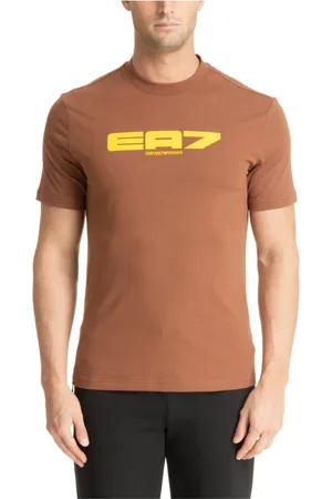 EA7 Hombre, Camisetas, Marrón, Talla: M