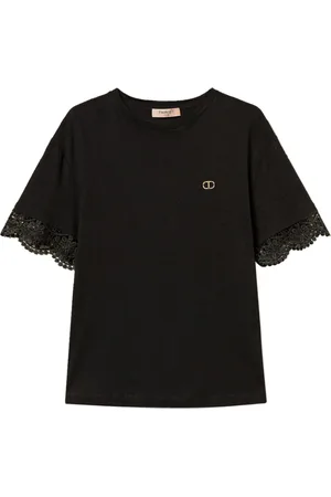 Twin-Set Mujer, Camisetas, Negro, Talla: M