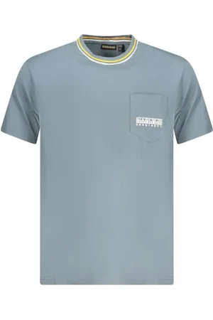 Napapijri Hombre, Camisetas, Gris, Talla: L