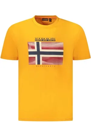 Napapijri Hombre, Camisetas, Naranja, Talla: S