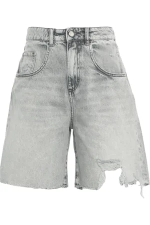Icon Denim Mujer, Pantalones cortos, Gris, Talla: W28
