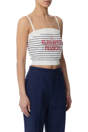 Elisabetta Franchi Mujer, Camisetas, Blanco, Talla: M