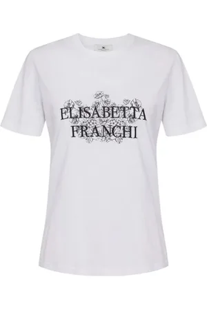 Elisabetta Franchi Mujer, Camisetas, Blanco, Talla: L