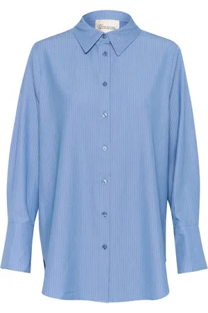 My Essential Wardrobe Mujer, Blusas y Camisas, Azul, Talla: XL