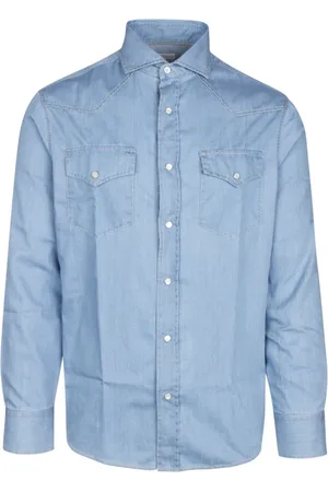 Brunello Cucinelli Hombre, Camisas, Azul, Talla: XL