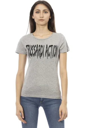 Trussardi Mujer, Camisetas, Gris, Talla: S