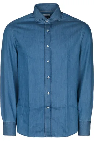 Brunello Cucinelli Hombre, Camisas, Azul, Talla: L