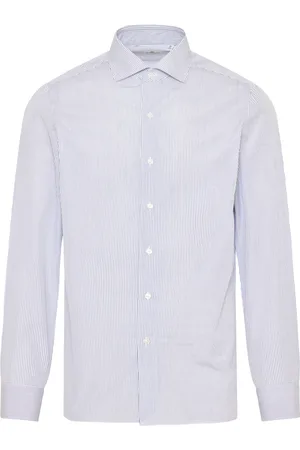 Finamore Hombre, Camisas, Azul, Talla: 3XL