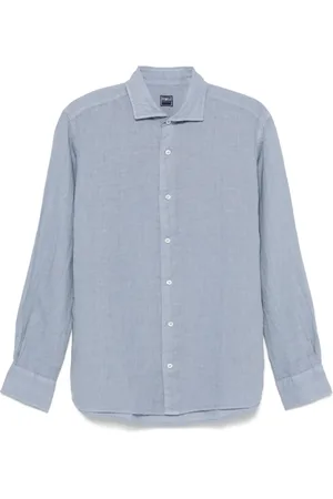 FEDELI Hombre, Camisas, Azul, Talla: 3XL
