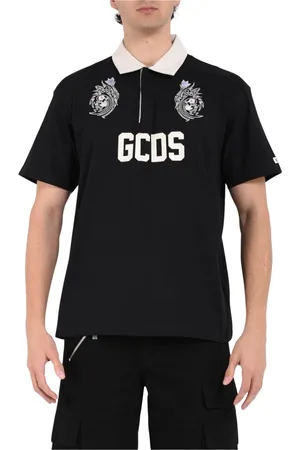 GCDS Hombre, Camisetas, Negro, Talla: 2XL