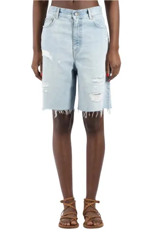 Golden Goose Mujer, Pantalones cortos, Azul, Talla: W27