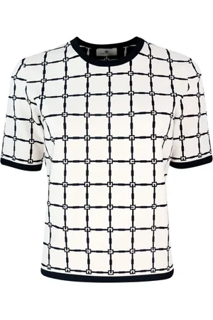 Elisabetta Franchi Mujer, Camisetas, Blanco, Talla: S