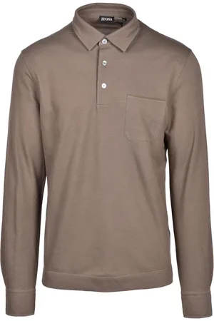 Ermenegildo Zegna Hombre, Camisetas, Marrón, Talla: L