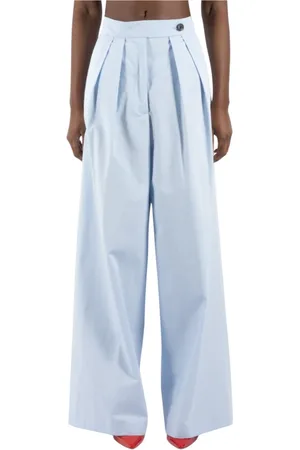 DRIES VAN NOTEN Mujer, Pantalones, Azul, Talla: S