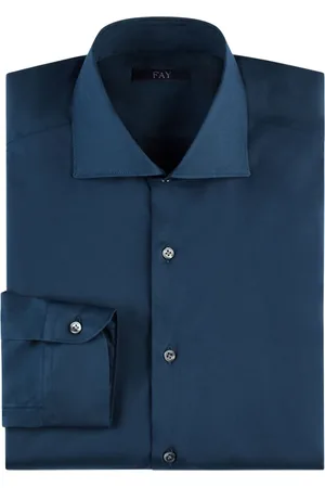 FAY Hombre, Camisas, Azul, Talla: 2XL