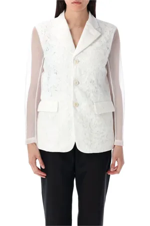 Comme des Garçons Mujer, Chaquetas, Blanco, Talla: S
