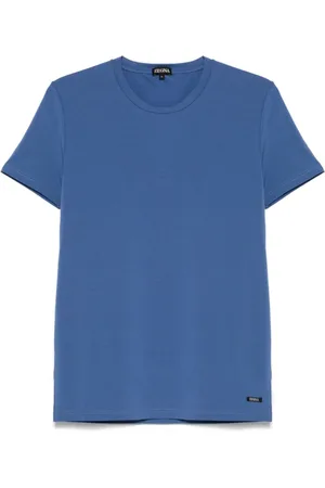 Ermenegildo Zegna Hombre, Camisetas, Azul, Talla: M
