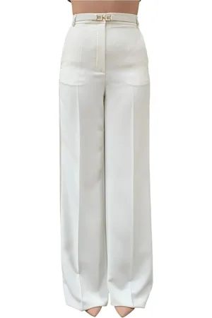 Elisabetta Franchi Mujer, Pantalones, Blanco, Talla: M