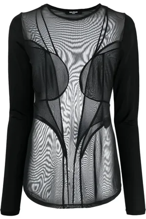 Balmain Mujer, Camisetas, Negro, Talla: M