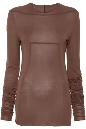 Rick Owens Mujer, Camisetas, Marrón, Talla: S