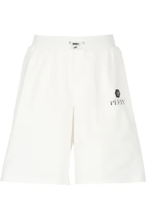 Philipp Plein Hombre, Pantalones cortos, Blanco, Talla: M