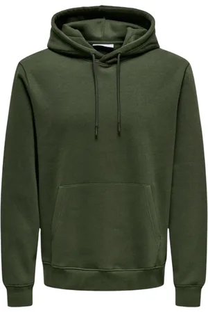 Only & Sons Hombre, Sudaderas, Verde, Talla: L