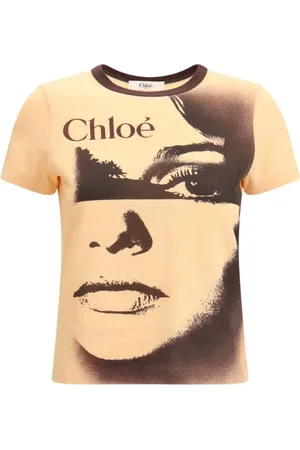 Chloé Mujer, Camisetas, Marrón, Talla: L