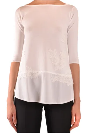 ERMANNO SCERVINO Mujer, Camisetas, Blanco, Talla: M