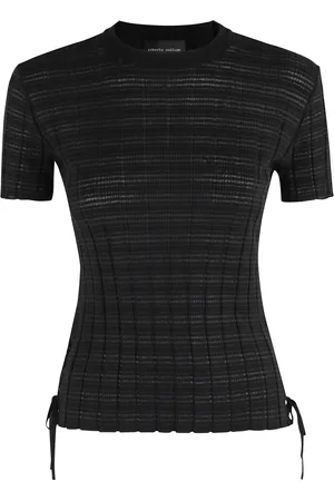 Roberto Collina Mujer, Camisetas, Negro, Talla: M