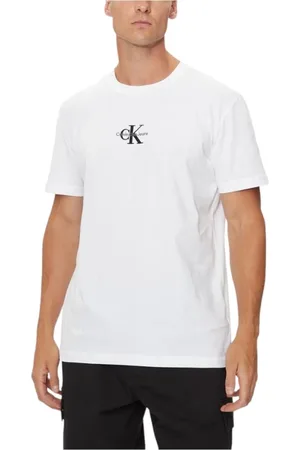 Calvin Klein Hombre, Camisetas, Blanco, Talla: M