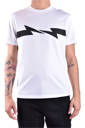 Neil Barrett Hombre, Camisetas, Blanco, Talla: M