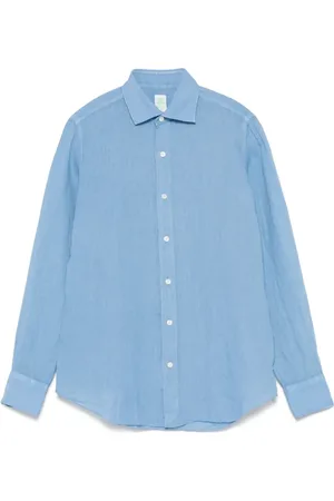 Finamore Hombre, Camisas, Azul, Talla: S