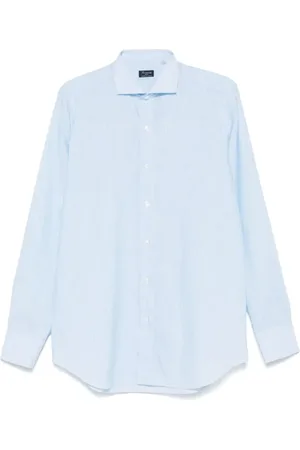 Finamore Hombre, Camisas, Azul, Talla: 2XL