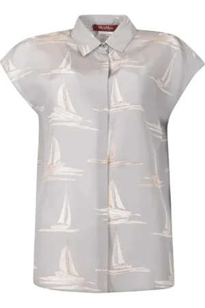 Max Mara Mujer, Blusas y Camisas, Gris, Talla: M