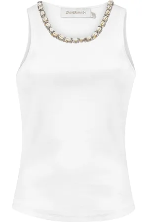 ZIMMERMANN Mujer, Camisetas, Blanco, Talla: L