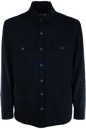 CRUNA Hombre, Camisas, Azul, Talla: L