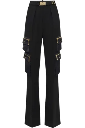 Elisabetta Franchi Mujer, Pantalones, Negro, Talla: S