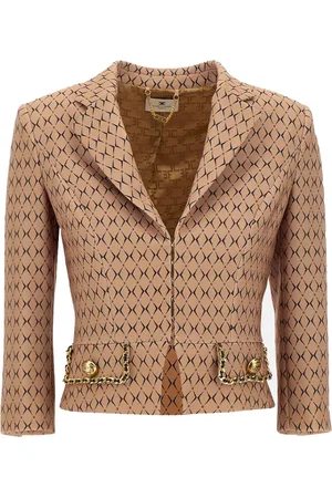 Elisabetta Franchi Mujer, Chaquetas, Marrón, Talla: M