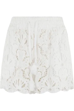 Farm Rio Mujer, Pantalones cortos, Blanco, Talla: S